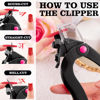 Picture of Belleboost Adjustable Acrylic Nail Clippers with Sizer, Catcher and Length Measurement, Black Professional Dial Stainless Steel Blade Nail Tips Cutter, Fake Nail Trimmer, Manicure Tool for Salon Home