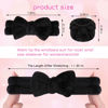 Picture of WSYUB Makeup Headbands, 1pcs Black Spa Headband Fluffy Bow Tie Headband Microfiber Face Headband, and 2Pcs Wrist Spa Wash Band Absorbent Wristbands, for Washing Face Skin Care