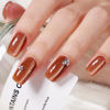 Picture of AILLSA Cat Eye Gel Nail Polish Brown Glitter Gold Gel Polish with Magnet, Amber Nude Shimmer Gel Polish Crystal Reflective Jelly Winter Color Translucent UV Gel Salon DIY at Home 0.5 OZ GF24