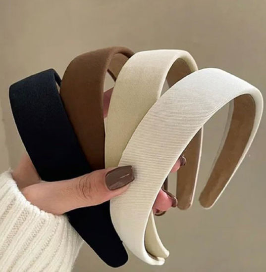 Picture of Headbands for Women Non Slip Trendy Headbands for Women’s Hair 1 inch Wide Cute Headbands for Girls, Fall Head Bands Elastic Hair Bands for Women’s Hair Fashion Hair Accessories for Women 4PCS