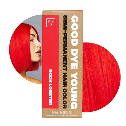 Picture of Good Dye Young Semi-Permanent Hair Color, Vegan and Cruelty-Free Orange Hair Dye, Last up to 24 Washes, Non-Damaging Conditioning Hair Color (5FL OZ, Rock Lobster)
