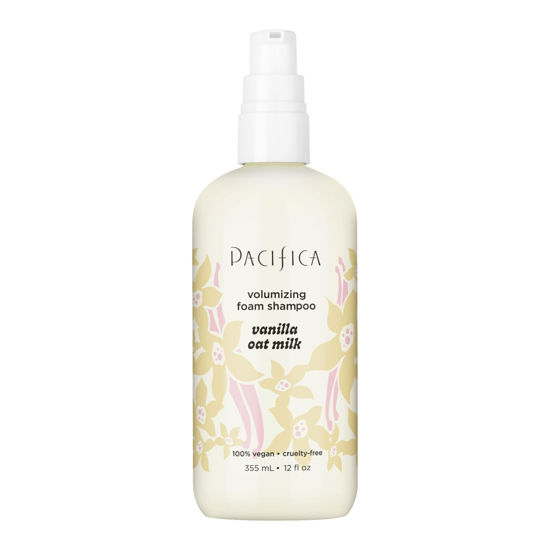 Picture of Pacifica Volumizing Foam Shampoo - Vanilla Oat Milk - Anti-Frizz, Volumizing, Deep Conditioning - Repair & Rejuvenate Clean Beauty Vegan Dermatologist Tested 12 fl oz