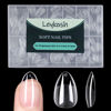 Picture of Short Almond Nail Tips, 216pcs Acrylic Fake Nails Soft Gel X Nail Tips, Full Cover Pre-Shaped Matte Clear Press on Nails for Extension, Diy at Home Manicure 12 Sizes