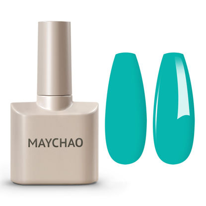 Picture of MAYCHAO 15ML Gel Nail Polish 1Pc Deep Oceanside Gel Polish Soak Off UV LED Nail Polish Nail Art Starter Manicure Salon DIY at Home, 0.5 OZ