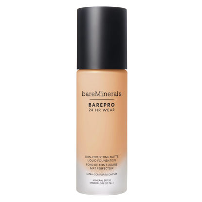 Picture of bareminerals Barepro 24HR Wear Matte Liquid Foundation Mineral SPF 20, Full Coverage Foundation Makeup for Mature Skin, Oil-Free, Vegan