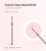 Picture of MelodySusie 2mm Flame Shape Cuticle Clean Nail Drill Bit 3/32'', Professional Safety Carbide Diamond Under Nail Cleaner for Cuticle Dead Skin Nail Prepare, Beginners Bits, Series Bit-S, Fine
