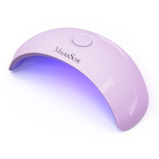 Picture of MelodySusie Portable UV LED Nail Lamp for Semi Cured Gel Nail Strips, Art04 6W Mini UV Light with 2 Timers (45s/60s) for Gel Nails, Stickers and Strips