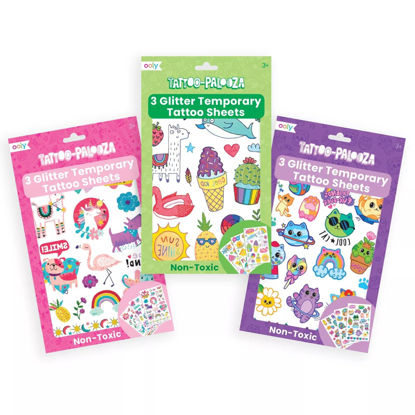 Picture of Ooly 150 Glitter Temporary Tattoos For Kids, Safe & Non-Toxic Kids Temporary Tattoo, Kids Party Favors for Kids 4-8, Goodie Bag Stuffers for Kids party Favors & Fun Birthday Decorations [Glitter Pack]