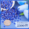 Picture of 2500PCS 5mm Resin Rhinestones in Bulk (Royal Blue), Bedazzling Flatback Crystals for Crafts DIY Nail Decoration, Gems Charms for Tumbler Shoes Clothing Fabric with Pickup Pen and Tweezers