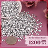 Picture of 1200PCS 6mm Resin Rhinestones in Bulk (Silver), Bedazzling Flatback Crystals for Crafts DIY Nail Decoration, Gems Charms for Tumbler Shoes Clothing Fabric with Pickup Pen and Tweezers