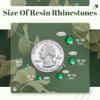 Picture of 4000PCS 4mm Resin Rhinestones in Bulk (Dark Green), Bedazzling Flatback Crystals for Crafts DIY Nail Decoration, Gems Charms for Tumbler Shoes Clothing Fabric with Pickup Pen and Tweezers