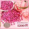 Picture of 2500PCS 5mm Resin Rhinestones in Bulk (Hot Pink), Bedazzling Flatback Crystals for Crafts DIY Nail Decoration, Gems Charms for Tumbler Shoes Clothing Fabric with Pickup Pen and Tweezers