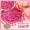Picture of 1200PCS 6mm Resin Rhinestones in Bulk (Hot Pink), Bedazzling Flatback Crystals for Crafts DIY Nail Decoration, Gems Charms for Tumbler Shoes Clothing Fabric with Pickup Pen and Tweezers