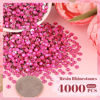 Picture of 4000PCS 4mm Resin Rhinestones in Bulk (Hot Pink), Bedazzling Flatback Crystals for Crafts DIY Nail Decoration, Gems Charms for Tumbler Shoes Clothing Fabric with Pickup Pen and Tweezers