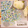 Picture of 1200PCS 6mm Resin Rhinestones in Bulk (AB), Bedazzling Flatback Crystals for Crafts DIY Nail Decoration, Gems Charms for Tumbler Shoes Clothing Fabric with Pickup Pen and Tweezers