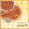 Picture of 5000PCS 3mm Resin Rhinestones in Bulk (Orange), Bedazzling Flatback Crystals for Crafts DIY Nail Decoration, Gems Charms for Tumbler Shoes Clothing Fabric with Pickup Pen and Tweezers