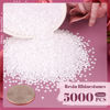 Picture of 5000PCS 2mm Resin Rhinestones in Bulk (White), Bedazzling Flatback Crystals for Crafts DIY Nail Decoration, Gems Charms for Tumbler Shoes Clothing Fabric with Pickup Pen and Tweezers