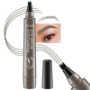 Picture of Kaely Magical Precise Waterproof Brow Pen,Suake Eyebrow Contouring Pen,4 Tip Eye Brow Pencils for Women Makeup,lapiz de cejas 3d Microblading Eyebrow Pen Pencil,24h Smudge Proof,04 Grey Brown