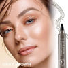 Picture of Kaely Magical Precise Waterproof Brow Pen,Suake Eyebrow Contouring Pen,4 Tip Eye Brow Pencils for Women Makeup,lapiz de cejas 3d Microblading Eyebrow Pen Pencil,24h Smudge Proof,04 Grey Brown