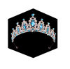 Picture of Kamirola - Queen Crown and Tiaras Princess Crown for Women and Girls Crystal Headbands for Bridal, Princess for Wedding and Party（01） (Gold& LT Blue)