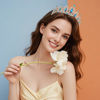 Picture of Kamirola - Queen Crown and Tiaras Princess Crown for Women and Girls Crystal Headbands for Bridal, Princess for Wedding and Party（01） (Gold& LT Blue)