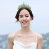 Picture of Kamirola - Queen Crown and Tiaras Princess Crown for Women and Girls Crystal Headbands for Bridal, Princess for Wedding and Party（01） (Silver & Green)