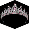 Picture of Kamirola - Queen Crown and Tiaras Princess Crown for Women and Girls Crystal Headbands for Bridal, Princess for Wedding and Party（01） (Silver & Pink)