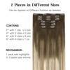 Picture of HOTBANANA Human Hair Clip in Hair Extensions, Ombre Walnut Brown to Ash Brown and Bleach Blonde 120g Clip in Hair Extensions Real Human Hair Straight Remy Hair Clip Ins 24 Inch 7pcs