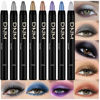 Picture of Kaely 8Pcs Cream Eyeshadow Brightener Stick Set for Eyes,Pearl White Black Gray Khaki Royal Blue Vioiet Purple Silver,Halloween Makeup,Shimmer Waterproof Eye Shadow Pencil Crayon,sombras para ojos 01