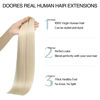 Picture of DOORES Hair Extensions Real Human Hair, Platinum Blonde 14 Inch 7pcs 110g, Seamless Clip in Hair Extensions Human Hair Extensions Remy Straight Hair Extensions Clip Invisi Edge Hair Extensions
