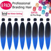 Picture of Alrence Pre Stretched Braiding Hair Long Braid 30 Inch 8 Packs Professional Braiding Hair Extensions Synthetic Crochet Twist Braids (30 Inch, 1B/Blue)