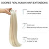 Picture of DOORES Hair Extensions Seamless Clip ins, Ash Blonde Highlighted Platinum Blonde 110g 7pcs 18 Inch, Clip in Hair Extensions Seamless Extensions Straight Hair Invisi Edge Hair Extensions