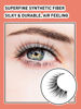 Picture of Fluffy Lashes Wispy False Eyelashes Natural Volume Mink Lashes 12MM Strip Eyelashes with Thin Band C Curl Eyelashes False Lashes 7 Pair Siligli