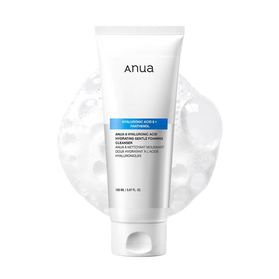 Picture of ANUA Hydrating Gentle Foaming Cleanser, Hyaluronic Acid, Glycerin, Zinc, Panthenol, Korean Face Wash for Dry Skin, for Double Cleansing, Korean Skincare (150ml/5.07fl oz.)