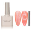 Picture of MAYCHAO 15ML Cat Eye Gel Nail Polish 1Pc Coral Gel Polish with Magnet Soak off Holographic Magnetic Nail Polish for Nail Art Manicure Salon DIY at Home, 0.5 OZ