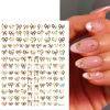 Picture of Bows Nail Art Stickers Bows Nail Decals Laser Bow Knot Nail Art Design Stickers 3D Self-Adhesive French Valentines Nail Charms Supplies for Women Girls Acrylic DIY Manicure Decoration 6 Sheets