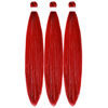 Picture of Gozill Red Braiding Hair Pre stretched Sparkle Tinsel Braiding Hair Ez braid prestretched Kids Braiding Hair 26 inch
