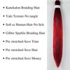 Picture of Gozill Red Braiding Hair Pre stretched Sparkle Tinsel Braiding Hair Ez braid prestretched Kids Braiding Hair 26 inch