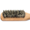 Picture of GranNaturals Hard Bristle Brush for Slick Back Hair & Teasing - Stiff Reinforced Nylon Hairbrush for Smoothing Thick Curly Hair into Sleek Ponytail Bun - Wide Rat Tail for Sectioning & Parting
