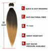 Picture of Pre-stretched Braiding Hair Extension Professional Crochet Braiding Hair 32 Inch 8 Packs Hot Water Setting Perm Yaki Synthetic Hair for Twist Braids (32inch,#1B/27)