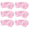 Picture of Casoty Pink 6 Pcs Spa Headband, Hair Band for Washing Face, Makeup Headband, Skincare Headbands, Soft Fleece Hairband for Face Washing Yoga