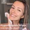 Picture of mivida Hypoallergenic Makeup Remover Wipes | Biodegradable Facial Cleansing Makeup Remover Face Wipes with Hyaluronic Acid | Fragrance Free,Alchohol Free wipes | 25 Count