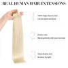 Picture of DOORES Tape in Human Hair Extensions Platinum Blonde 16 Inch 50g 20pcs Remy Hair Extensions Tape in Straight Skin Weft Real Natural Hair
