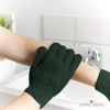Picture of Temple Spring Exfoliating Gloves - Rayon Bamboo Bath/Shower Gloves, Bath Gloves for Shower Exfoliating and Ingrown Hair/Dead Skin Remover - Exfoliator Mitt Scrub Gloves - Forest Green