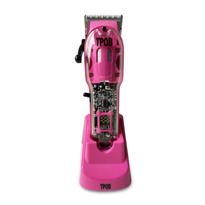 Picture of TPOB Slime 2 Candy Edition Barber Hair Clippers for Men 6800 RPM with Matte Pink Case and Taper Blade
