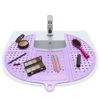Picture of Sink Topper Foldable Sink Cover - Silicone Beauty Makeup Brush Cleaning Mat - Hot Tools Organizer - Bathroom Must Have Accessory for Extra Space & Storage Saver - Traveling - Standard, Iris Lavender