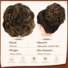 Picture of SOFEIYAN Claw Clip Messy Bun Hair Piece Wavy Curly Hair Bun Clip in Claw Chignon Ponytail Hairpieces Synthetic Tousled Updo Hair Extensions Scrunchie Hairpiece for Women, Dark Brown/Golden Auburn