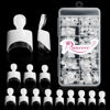 Picture of Ranrose French Nail Tips 120PCS Short Square Half Cover Nail Tips Press On Nails 12 Sizes French Fake Nails Acrylic White Nail Tips with Box