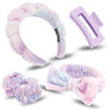 Picture of Canitor Spa Headbands Wrist Band Set with Hair Clip Skincare Headbands for Washing Face Non Slip Puffy Makeup Headband Wrist Towel Preppy Cute Teen Girl Birthday Gifts Trendy Stuff