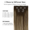 Picture of HOTBANANA Human Hair Clip in Hair Extensions, Balayage Chocolate Brown with Honey Blonde 120g Clip in Hair Extensions Real Human Hair Straight Remy Hair Clip Ins Dark Roots Ombre 24 Inch 7pcs
